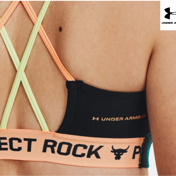 Under Armour Project Rock Crossback Family Women's Sports Bra Medium NWT - Picture 2 of 4